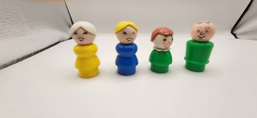 Konvolut 4 Vintage Fisher Price Little People 3 Mädchen und 1 Junge