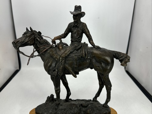Rare C. R. Morrison Bronze Equine Statue “The Overseer” Cowboy Horse # 6 Of 50 - Picture 8 of 24