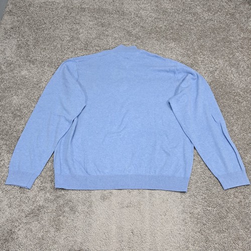 Report Collection Men's Sweater Stand Up Collar 1/4 Zip Blue 2X-Large - Picture 8 of 11