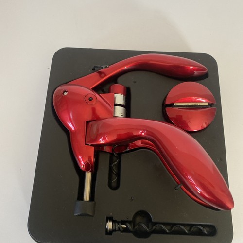 Corkscrew Wine Opener HOUDINI Lever & Foil Cutter Red New w Box See Description - Picture 6 of 6
