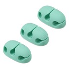 3pcs Câble Agrafes Cordon Organisateur 3 Fentes Adhésif Cordon Organiseur Vert