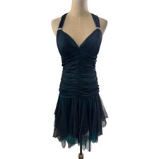 "MASQUERADE" Vintage Babydoll Sheer Asymmetrical Fairy Whimsy SZ 7/8 Hoco Dress