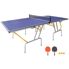 Mid-Size Ping Pong Table Foldable Portable Set with Net, Paddles, Balls