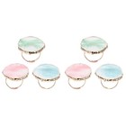  2 Count Mixing Tray Nail Palette Finger Ring Color Plate Manicure