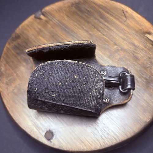 Porta llaves de cuero JS cesta tejido bastante guardián de llaves con clip - Imagen 7 de 11