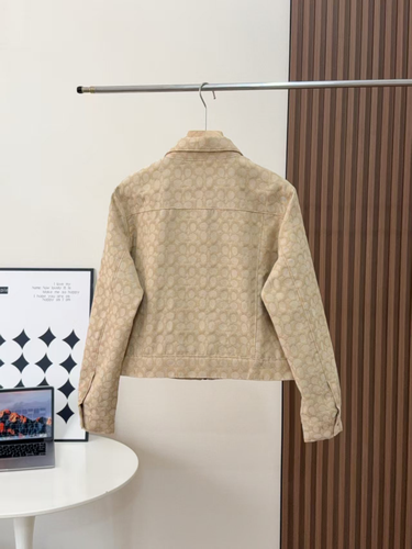 NUEVO CON ETIQUETAS COACH Mujer Amarillo Suelto Ropa Exterior Chaqueta Clásica - Imagen 11 de 11