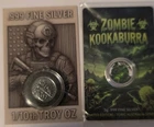 Zombie Kookaburra 1/10th Troy Oz & 3g .999 Silver Round 2022