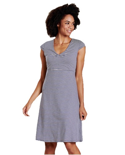 Toad & Co gestreiftes Rosemarie Kleid Medium Bio Baumwolle Stretch Freizeit Wandern - Bild 1 von 8