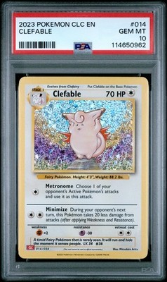 2023 POKEMON CLC-TRADING CARD GAME CLASSIC #014 CLEFABLE PSA