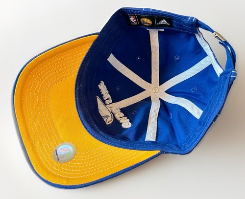 GOLDEN STATE WARRIORS Womens ADIDAS Slouch Hat Blue NBA Adjustable Cotton Twill - Picture 5 of 9
