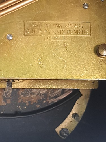 Vintage Foreign Mantel Clock Patent No 421434 For Restoration Repair Parts  - Bild 9 von 24