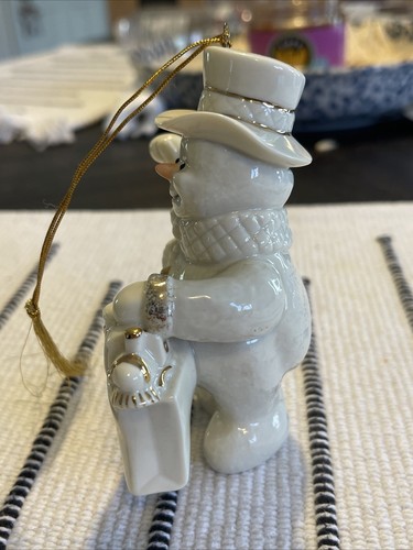 1999 Lenox Fine Porcelain Personalized Snowman Ornament "Ashley" 4" Tall - Picture 2 of 5