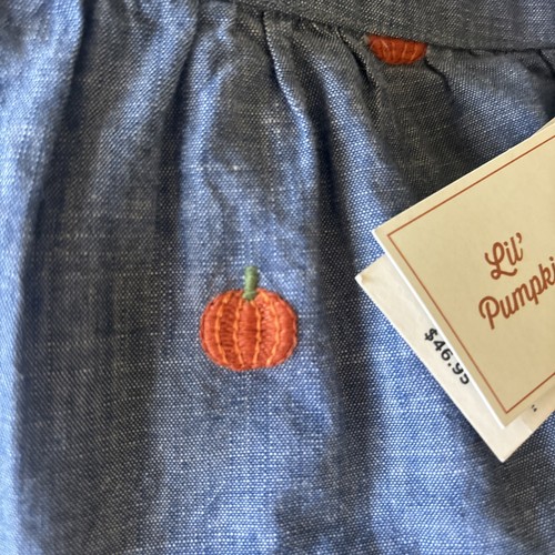 NWT Gymboree Girls 2 Piece Shirt & Pumpkin Overall Skirt size 7 Halloween Fall - Picture 7 of 7