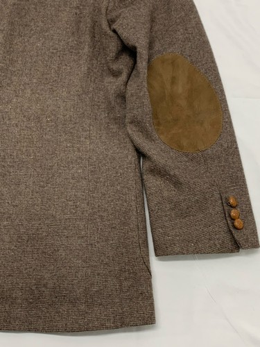 Vintage Adam’s Herren Clothier braun Tweed Wolle Blazer Sport Mantel mit Patches 44R EUC - Bild 7 von 13