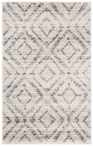 Geometric Area Rug, Light Grey, 2'6" x 4'