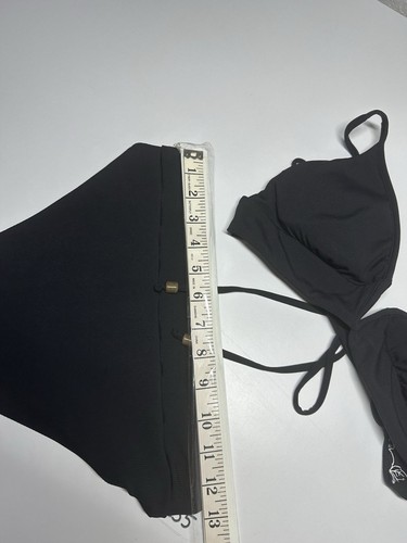 Maaji Bikini Swimsuit reversible Floral Brazilian High Cut Bottom Sz M Black Act - Picture 10 of 14