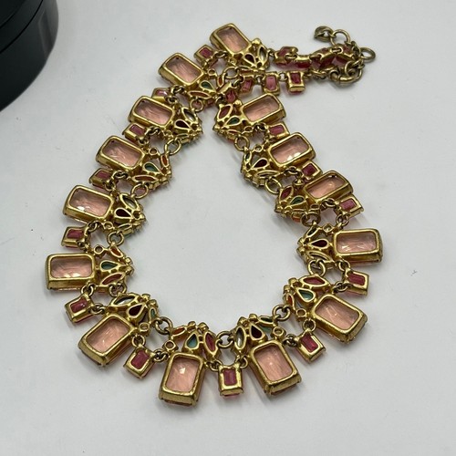 J. Crew Cluster Multicolor Emerald Crystals Jewel-Tone Collar Statement Necklace - Picture 5 of 12