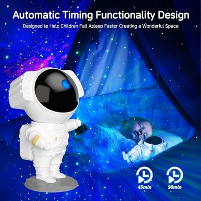 HIJOPIB Star Projector Nebula Galaxy Bedroom Starry Ceiling Led Lamp - WHITE