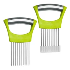 2 Pcs Onion Slicer holder,Premium Vegetable Slicing Tool for Potato and Tomat...