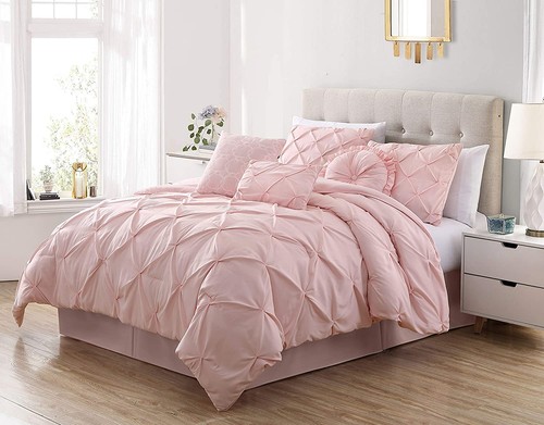 Chezmoi Collection Sydney 7-Piece Pinch Pleat Microfiber Comforter Bedding Set - Picture 31 of 38