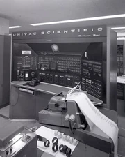 UNIVAC 1103A Scientific Computer at NASA Lewis Center 1964 View 8x10 photo