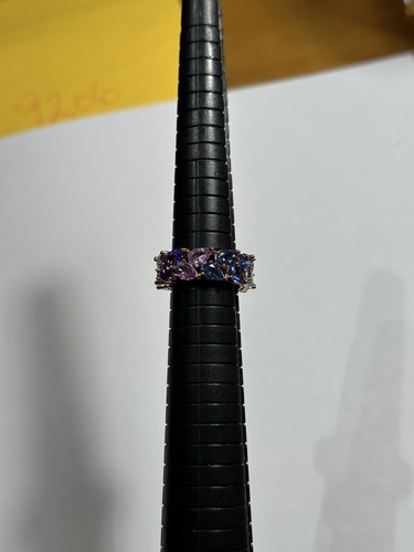 Gebrauchter Bomb Party Größe 7 Ring BP Full Wrap Tränen blau/lila Roségold Pl - Bild 12 von 12