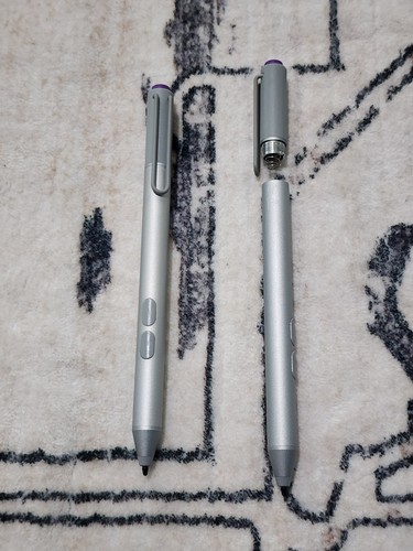 Microsoft 1616 Surface 3 Pro Stylus Pen Silver Used CAP WONT SCREW ON READ 1ST  - Afbeelding 1 van 4