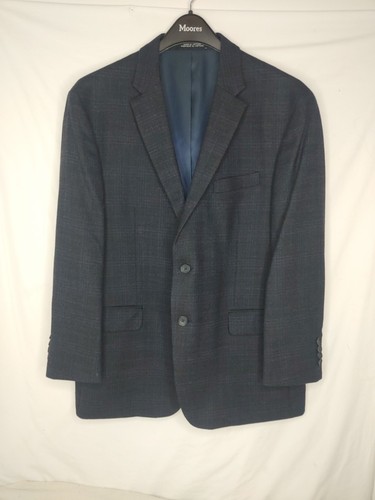 Chaqueta Blazer Kenneth Cole Awareness Para Hombre 44L Larga AJUSTE CEÑIDO Abrigo Deportivo Azul - Imagen 1 de 15