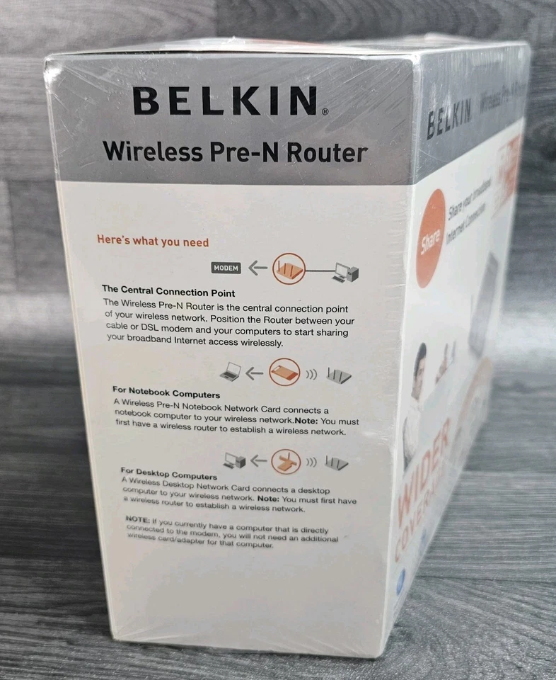 Belkin Wireless Pre-N Router F5D8230-4 Broadband Sharing Wide Coverage Internet - Image 4 of 4