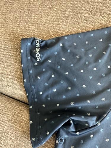 Bonobos Polo Golf Shirt Mens Size Large Blue Palm Tree Standard Fit Casual - Picture 4 of 15