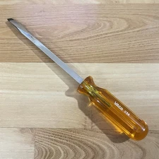 Vaco 5/16” Flat Slotted Keystone Screwdriver 6” Square Shaft C56 Orange Vintage