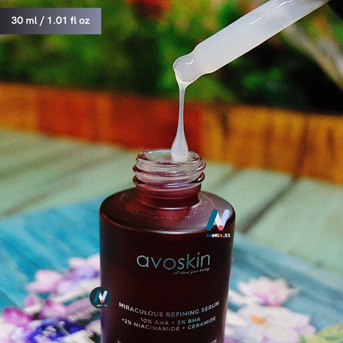 AVOSKIN Serum Miraculous Refining AHA BHA Ceramide Aloe Acne Pore Barrier 2x30ml - 第 20/23 張圖片