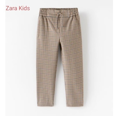 ZARA KIDS STRAIGHT FIT PLAID PANTS - Picture 9 of 12