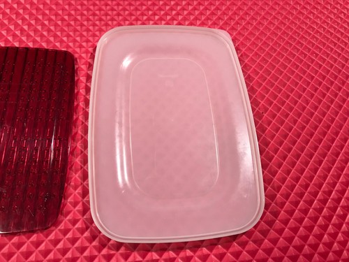 Tupperware 1,7L Tupperwave 4 Stück Mikrowellenbehälter Gestell & Verschluss Deckel Cranberry - Bild 12 von 14