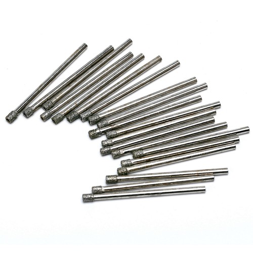 20 pz punte da trapano 3 mm 1/8" foro diamantato nucleo vetro seghetto strumenti muratura per pietra - Foto 6 di 24