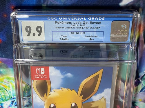 NEW 2018 SWITCH POKEMON LET'S GO EEVEE 1st PRINT CGC VGA Graded 9.9 Y-Fold A++ - Picture 3 of 4