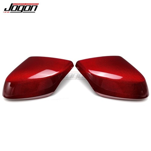 Red Carbon Exterior Side Wing Mirror Cap Cover For Corvette C8 Z51 Z06 2020-2024 - Picture 10 of 17