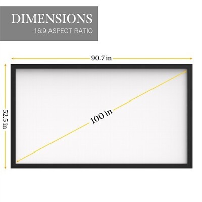 812403031143 100'' Fixed-Frame Projector Screen