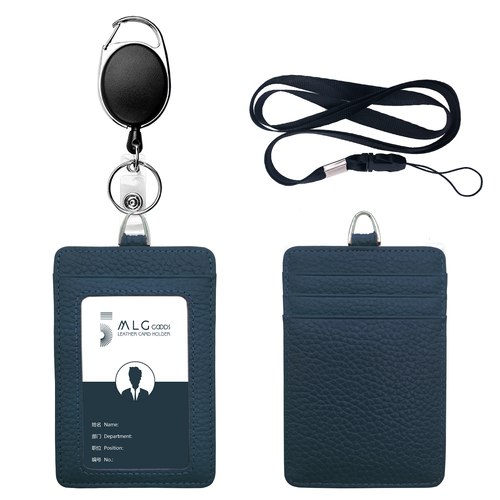 5MLGgoods Leather Work Id Badge Holder with Clip Lanyards ( Voilet, 1 pcs) - Picture 6 of 147