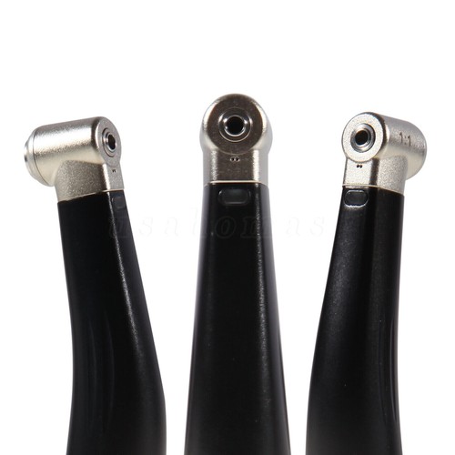 Black Dental LED 1:1 Fiber Optic Contra Angle Low Speed Handpiece Push button - Picture 18 of 24