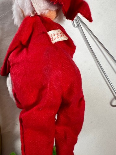 Vintage Annalee Mobilitee Puppe Weihnachtsmann beweglich auf Skiern Weihnachtsdeko - Bild 9 von 10