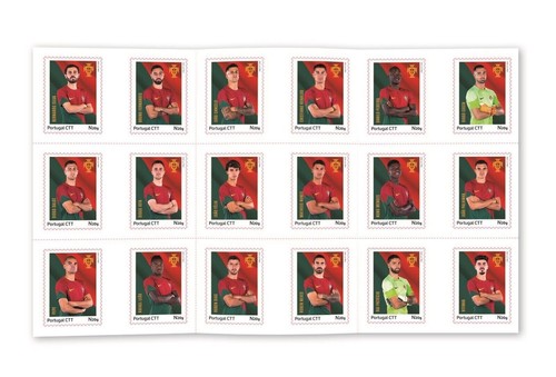 CRISTIANO RONALDO STAMP FIFA WORLD CUP QATAR 2022 PORTUGAL TEAM BOOKLET - Picture 1 of 6