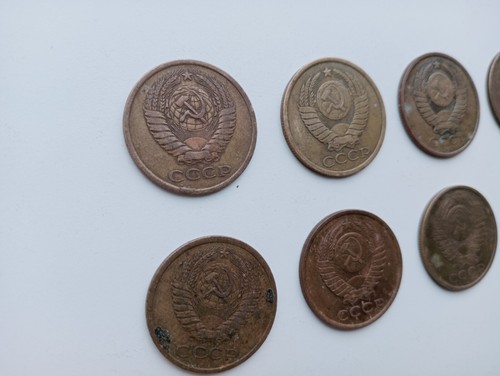 Soviet Coins 5 kopecks Different Years Copper-Zinc Collectible Vintage Rare Old - Picture 3 of 16