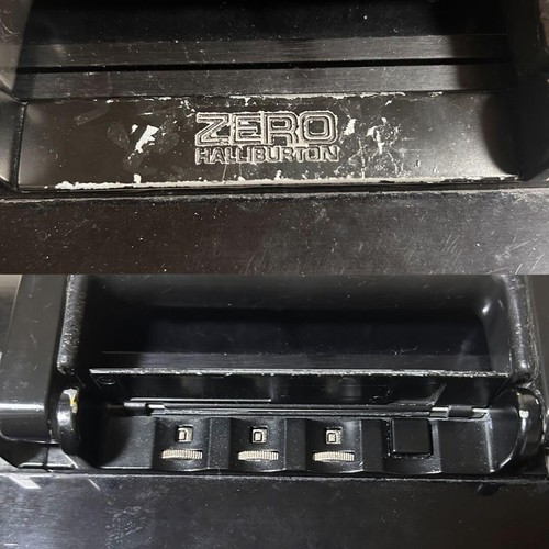 Zero Halliburton Aluminum Attache Case Black Business Bag Dial Lock - Picture 8 of 12