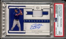 2023 National Treasures Treasured Materials Evan Carter Jersey Auto /99 PSA 9 EC