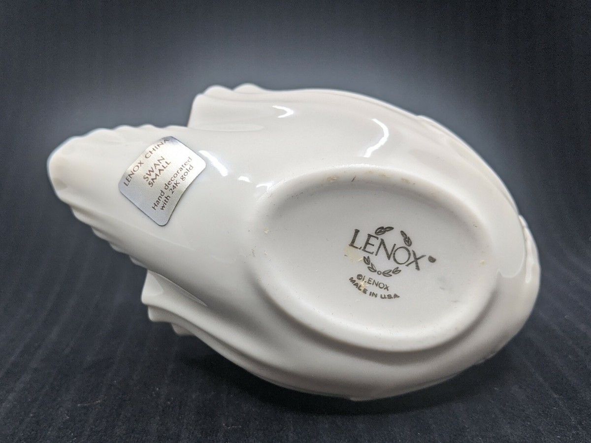 レノックス Lenox スワン  24K PAIR OF LENOX China Small Swans with 24K Gold Made in USA | eBay