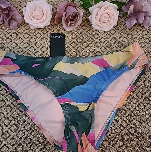 Palisades Beach Club Bikini Mid Rise Moderate Coverage Bottom Small Tropical NWT