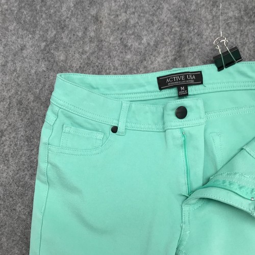 Active USA Youth Jeans Girls Size M Light Green Jegging Knit Denim Stretchy - Picture 4 of 12