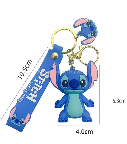 Premium Lilo Stitch Keyring Pendant Bag Charm Christmas Gift Disney Keychain UK - Foto 2 di 2