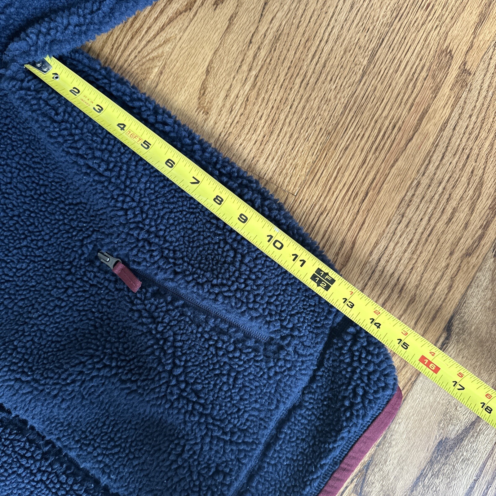 L.L. Bean Mountain Pile Sherpa Fleece Jacket Mens Large L Full Zip Navy